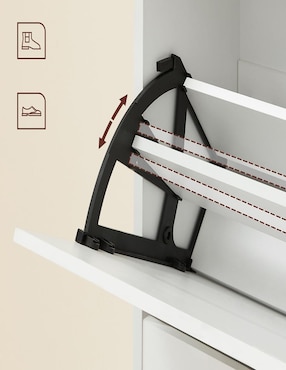 Zapatera armable mueble Songmics Home Kealan para 4 pares de zapatos