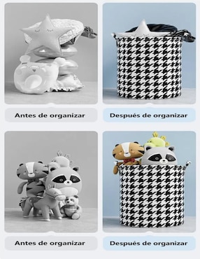 Set cesto multiusos Belug de lona
