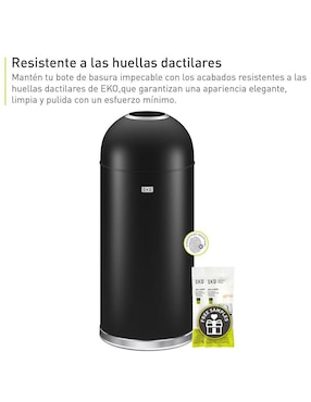 Bote de basura Eko de acero inoxidable