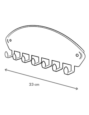 Perchero de pared Ideen de metal 7 ganchos