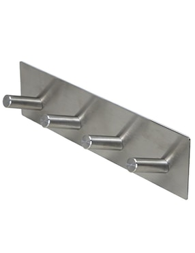 Perchero de pared Ideen de acero inoxidable 4 ganchos
