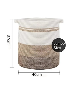 Cesto para ropa Güish de cuerda algodón