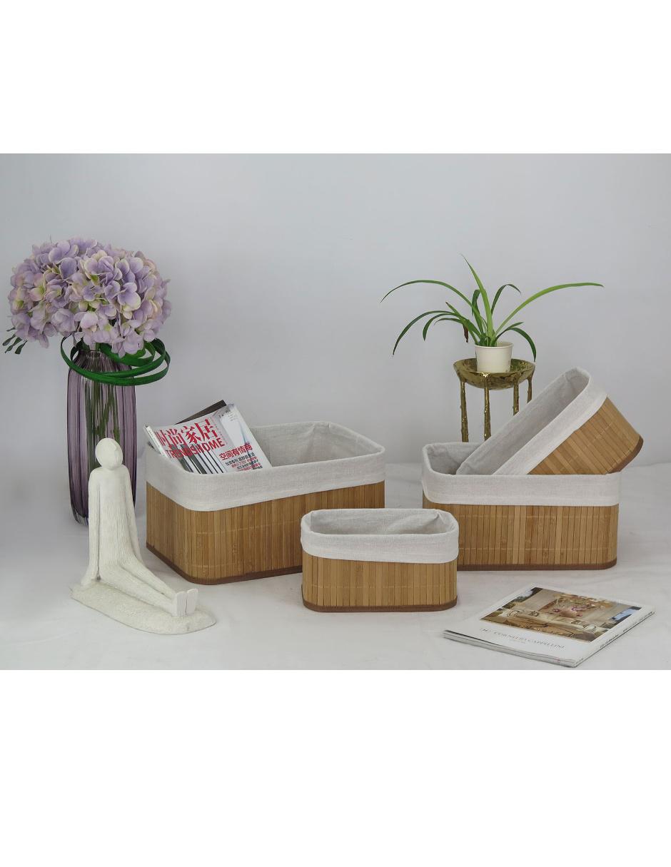 Set cesto multiusos Organic de bambú 5