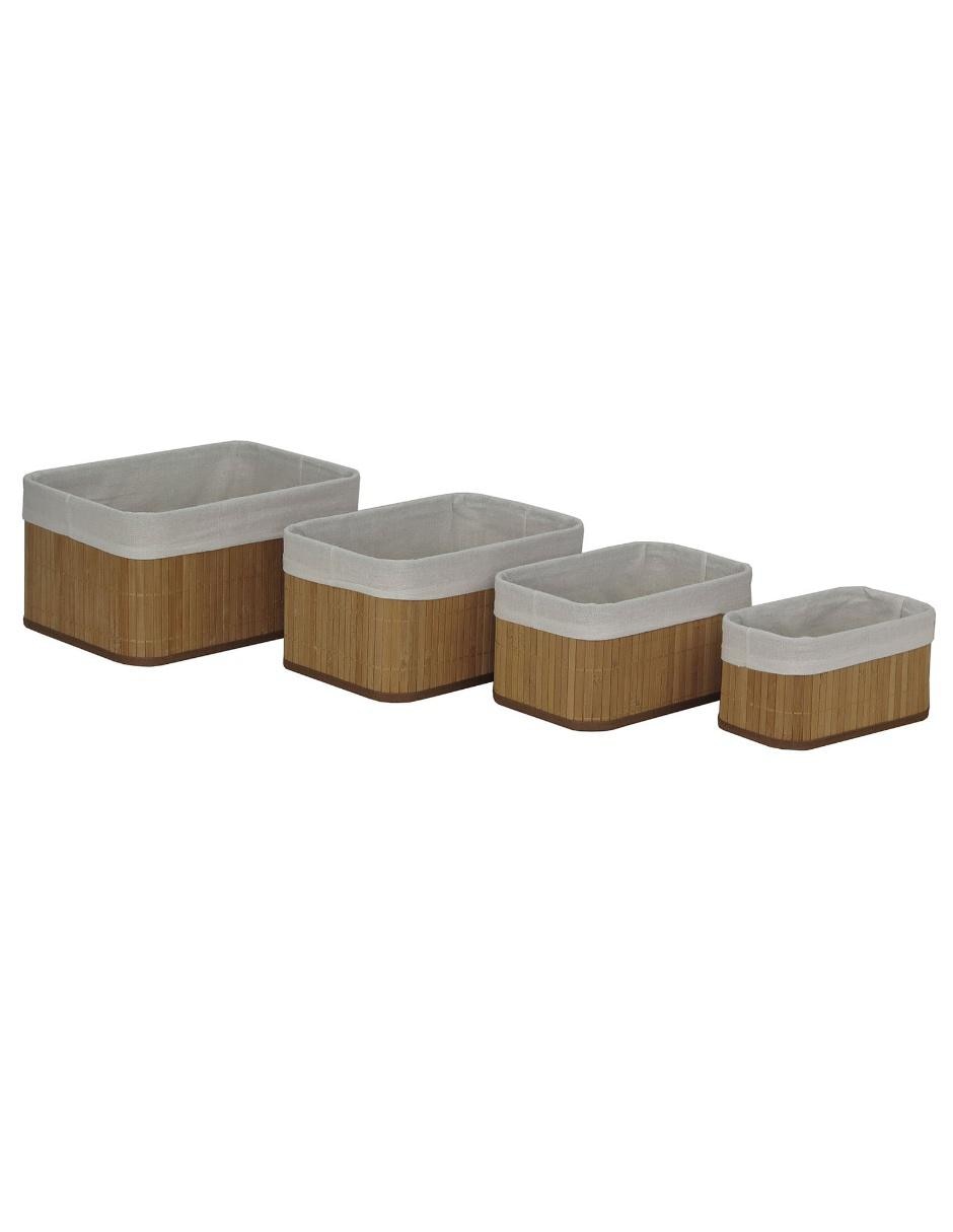 Set cesto multiusos Organic de bambú 2