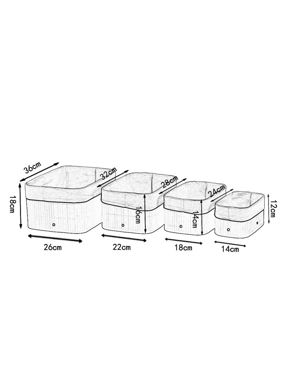 Set cesto multiusos Organic de bambú 6