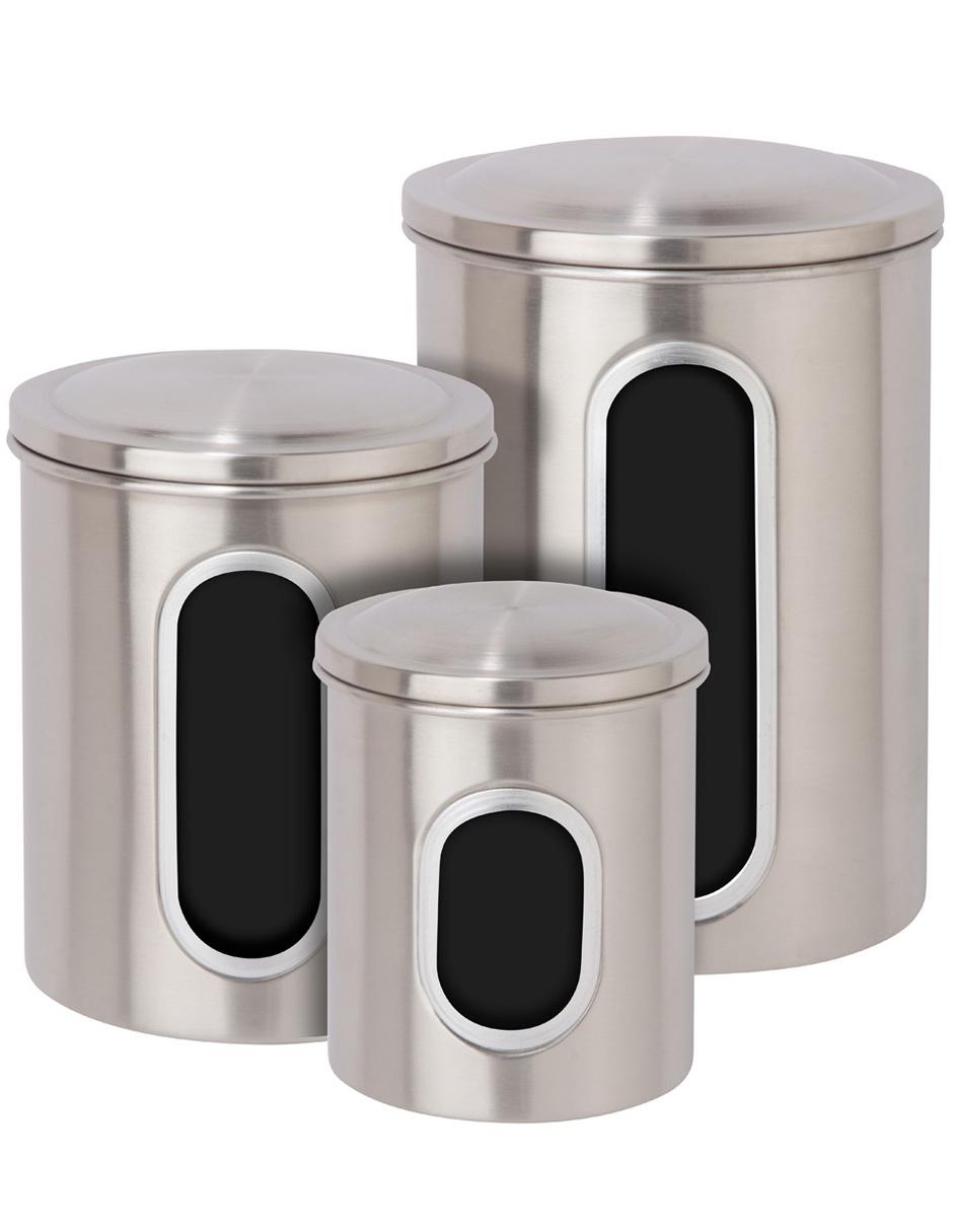 Set 3 contenedores acero inox Set 3 contenedores acero inox