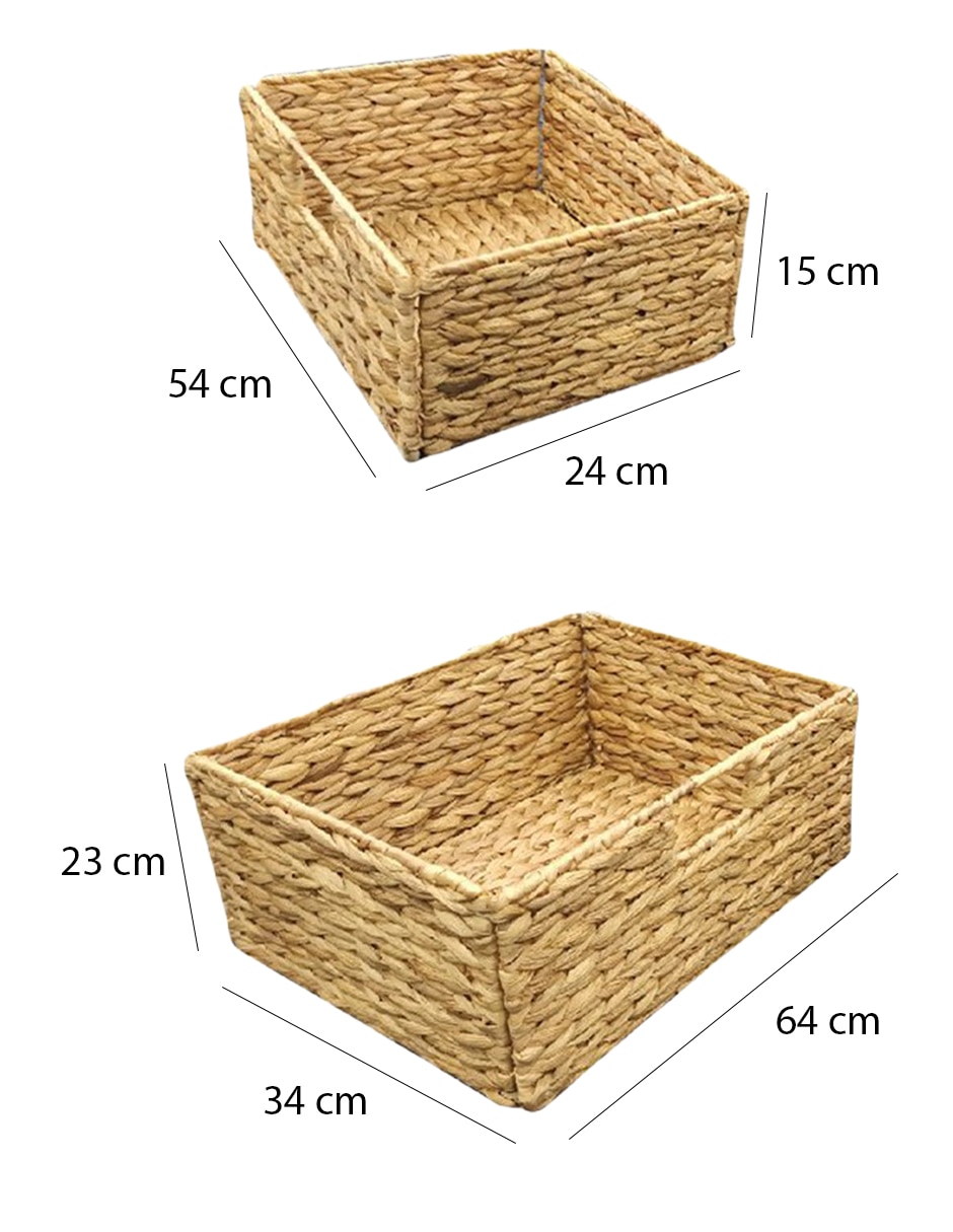 Set cesto multiusos de jacinto de agua 14