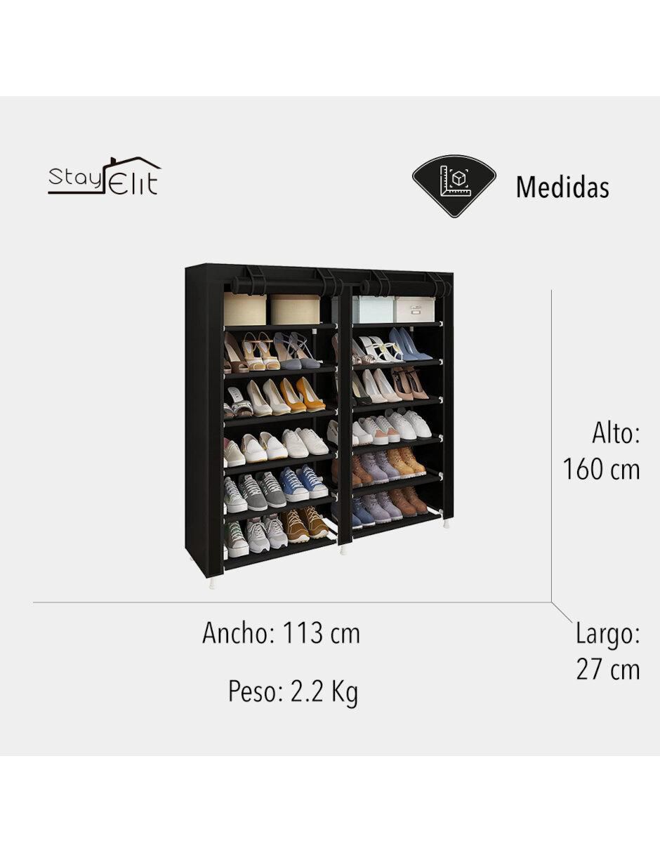 Zapatera Closet Organizador Zapatos 9 Niveles Hasta 27 Pares Negro ESQUIMAL