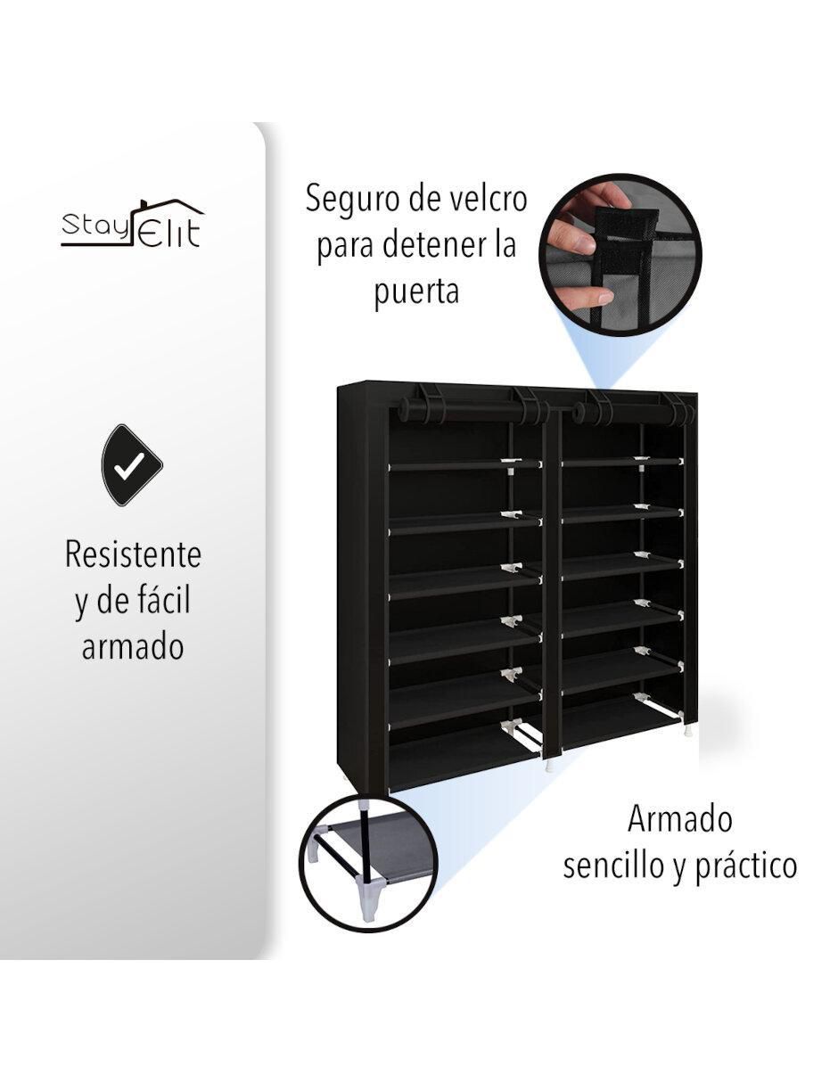 Zapatera Closet Organizador Zapatos 9 Niveles Hasta 27 Pares Negro ESQUIMAL