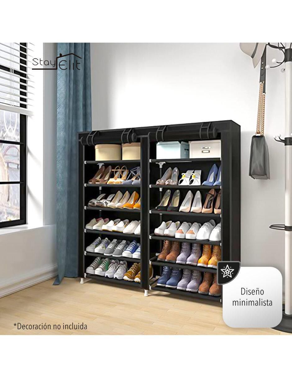 Zapatera Closet Organizador Zapatos 9 Niveles Hasta 27 Pares Negro ESQUIMAL