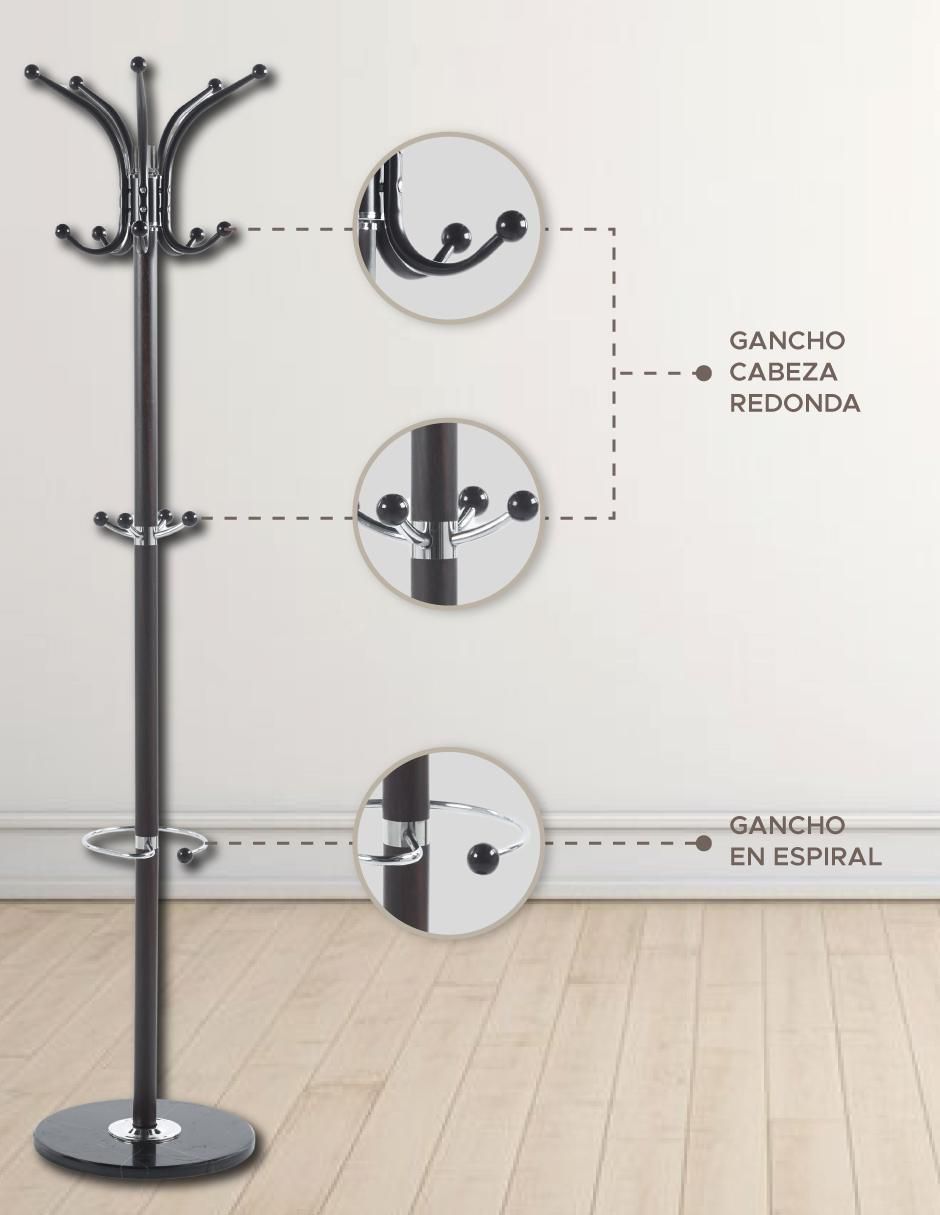 Perchero de piso de metal 10 ganchos 3