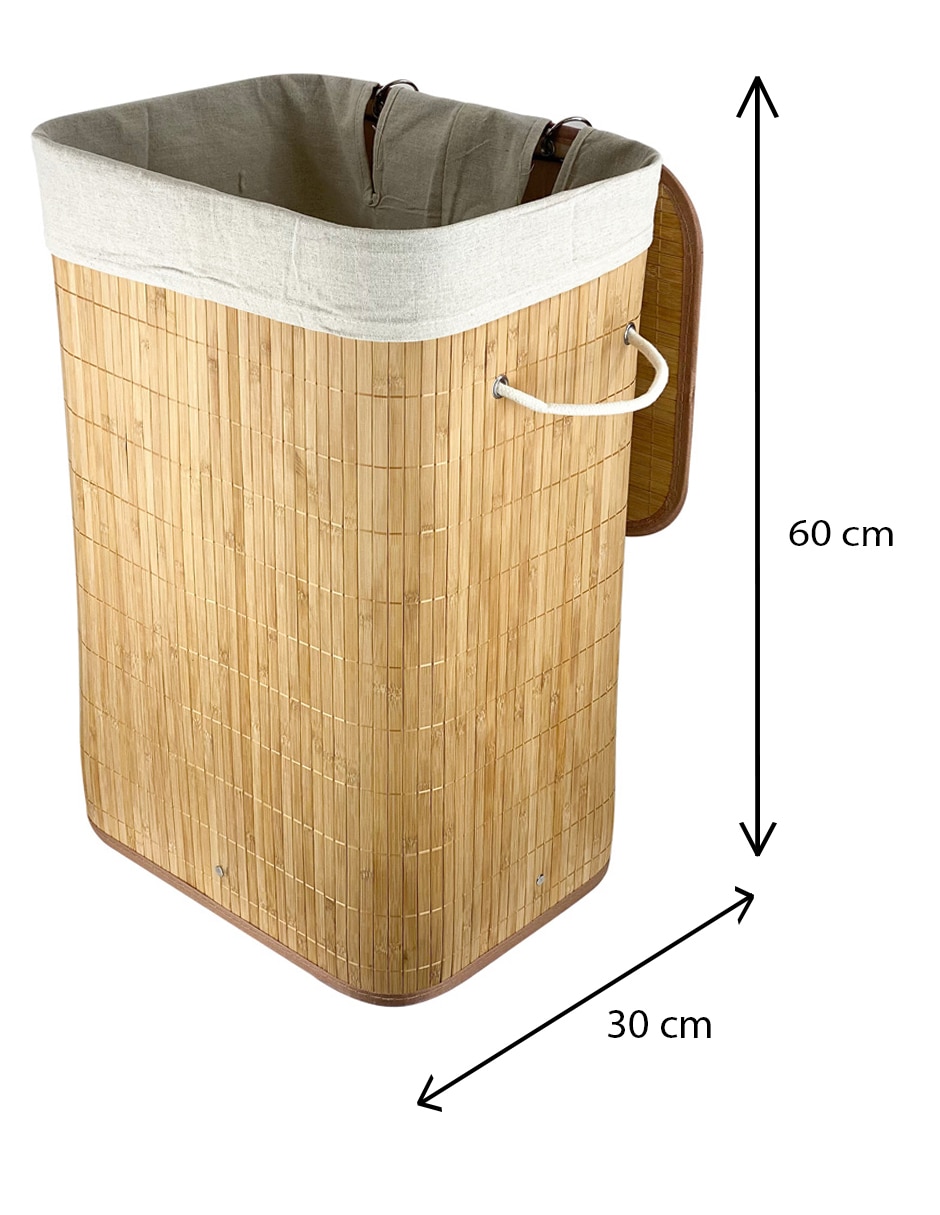Cesto para ropa de bambú 4