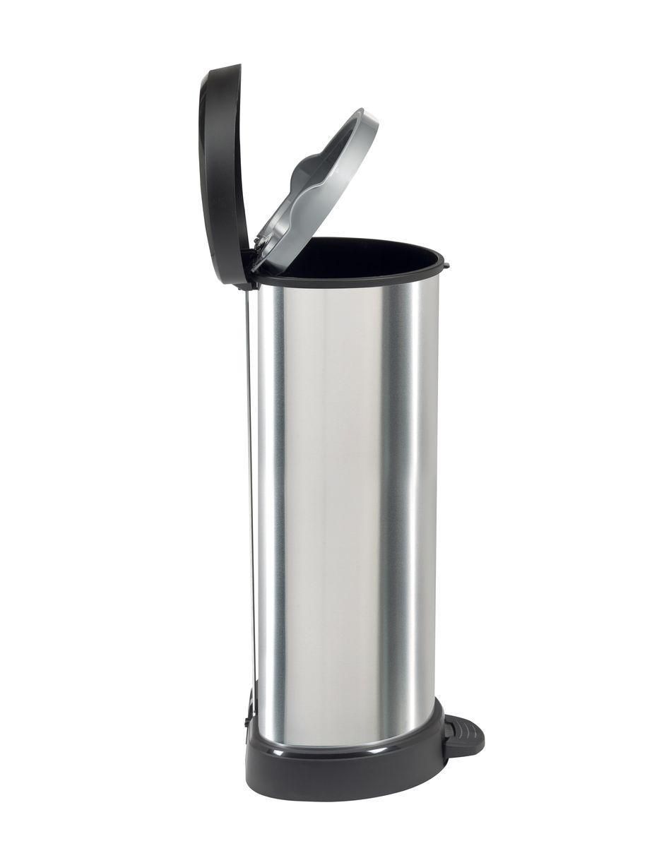 Bote de basura Decobin push 40L de acero inoxidable 2