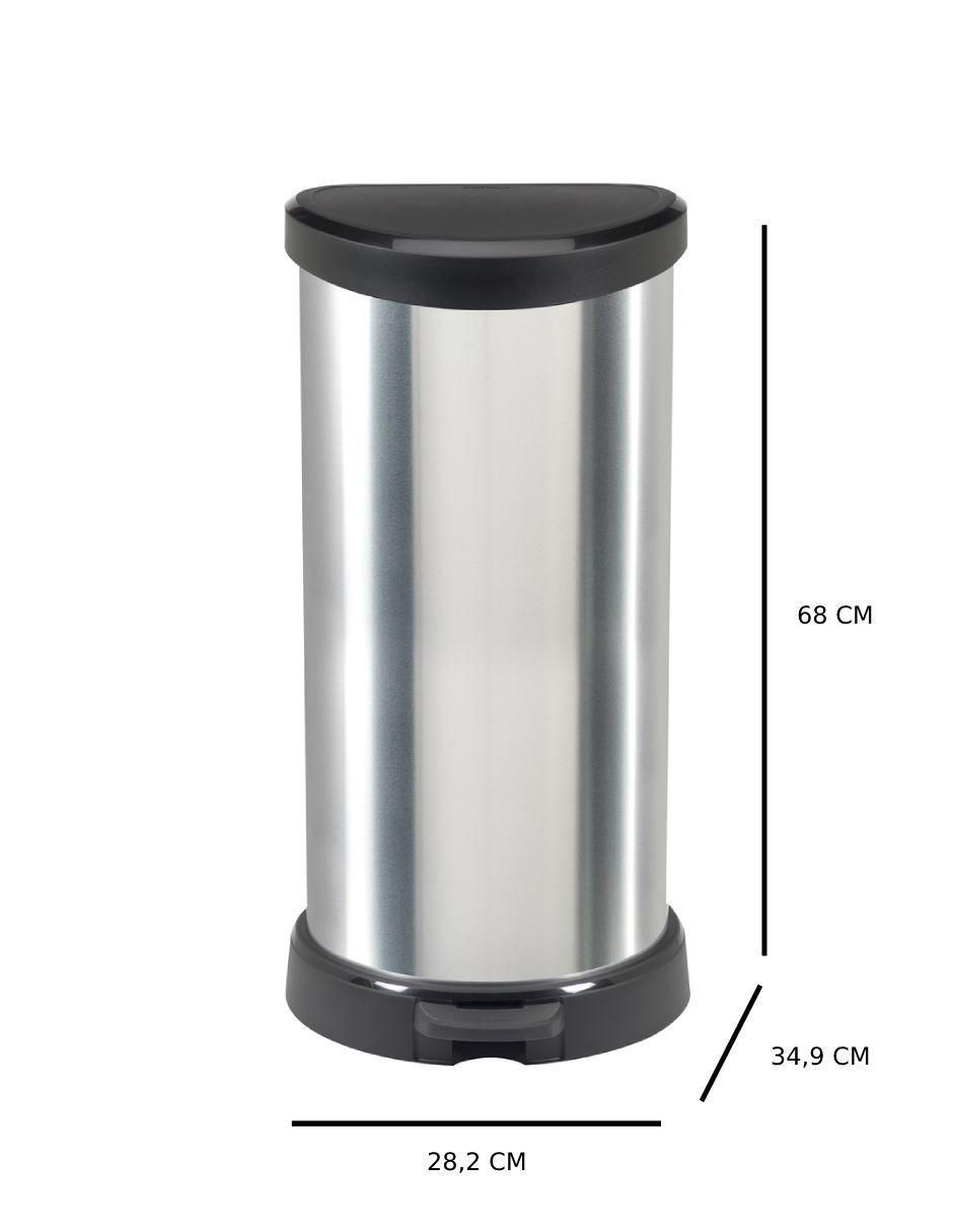 Bote de basura Decobin push 40L de acero inoxidable 7