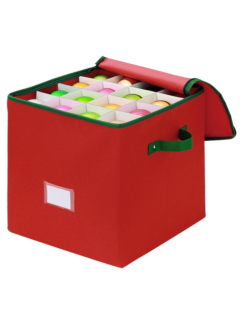 Caja con tapa Esferas Xmas cuadrado