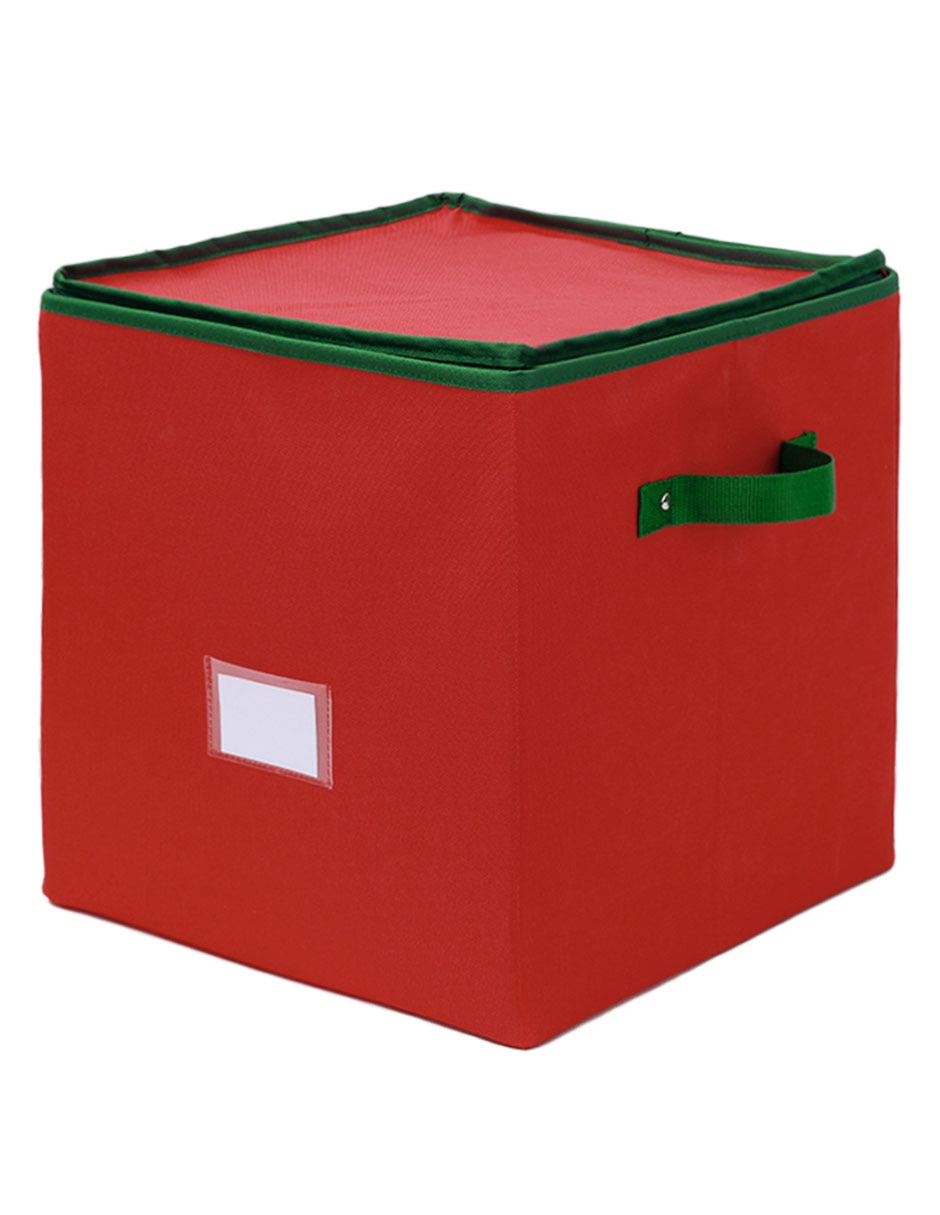 Caja con tapa Esferas Xmas cuadrado 2