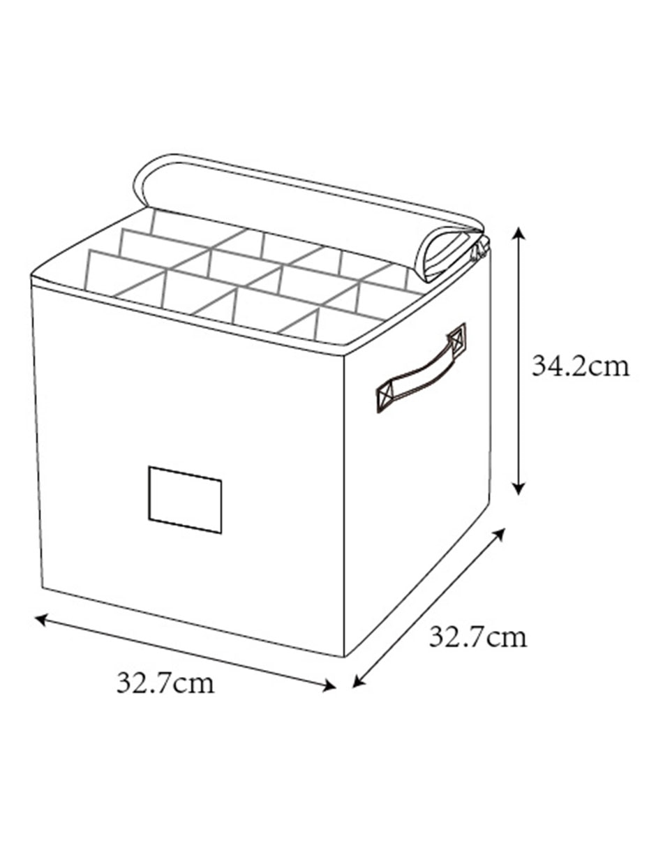Caja con tapa Esferas Xmas cuadrado 6