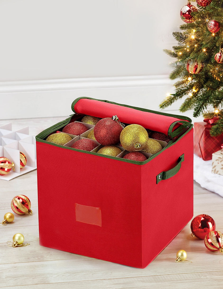 Caja con tapa Esferas Xmas cuadrado 5