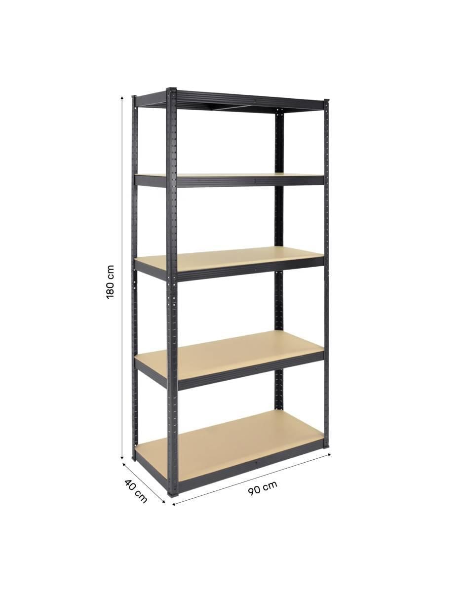 Rack de 5 compartimentos y 5 estantes