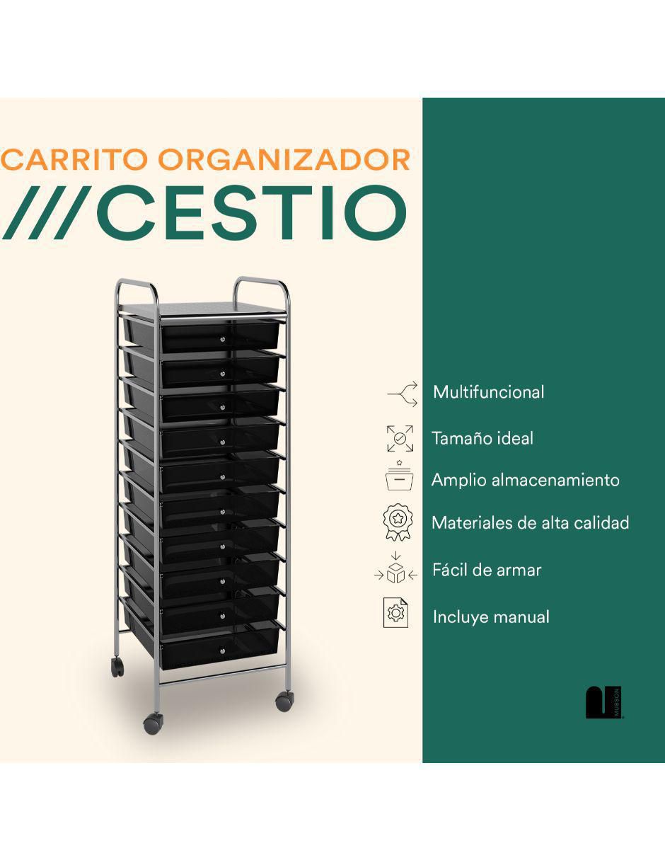 Carrito organizador mubson cajonera con 10 cajones