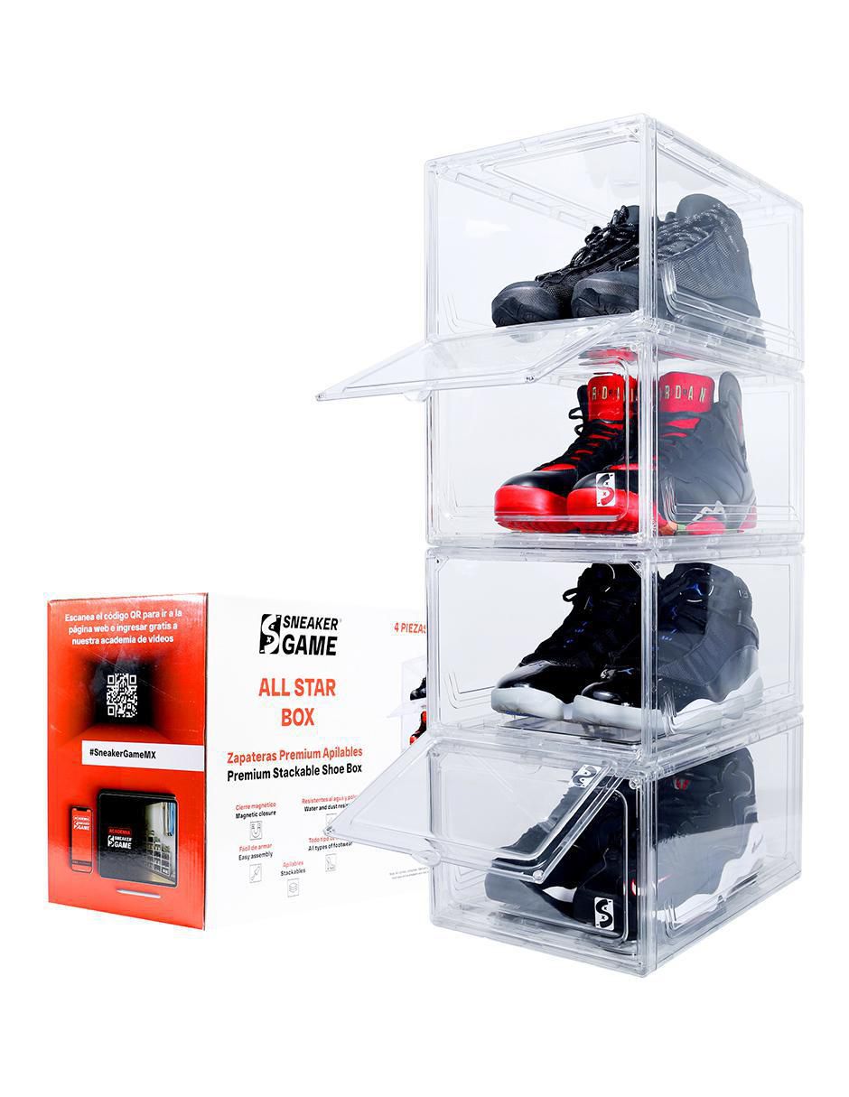 Paquete de 12 cajas de zapatos de acrílico transparente – Almacenamiento  apilable de plástico ultra transparente para zapatillas de deporte, vitrina