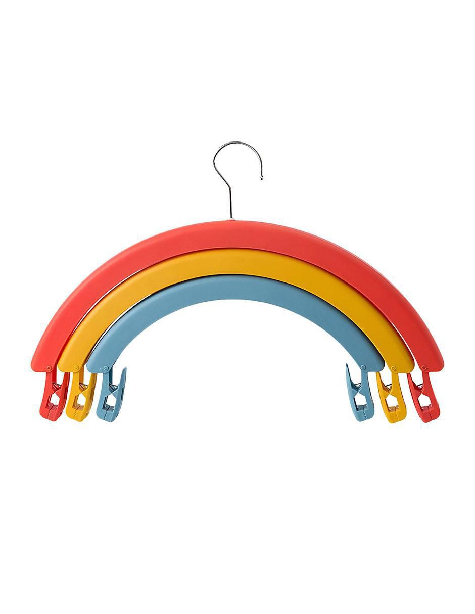 Set gancho Arcoiris de plástico 3 piezas Set gancho Arcoiris de plástico 3 piezas