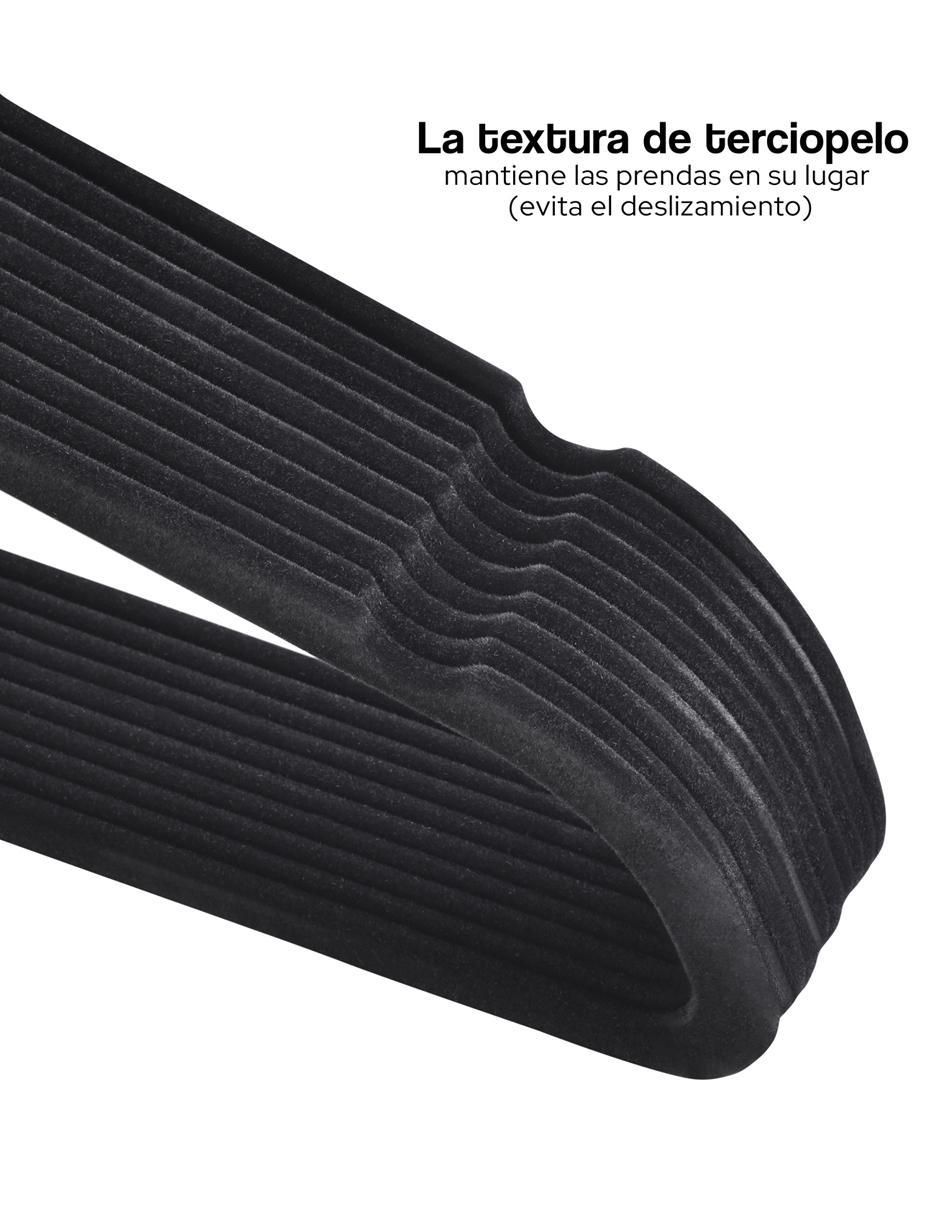 Ganchos de terciopelo para ropa Set de 50 piezas Agbox