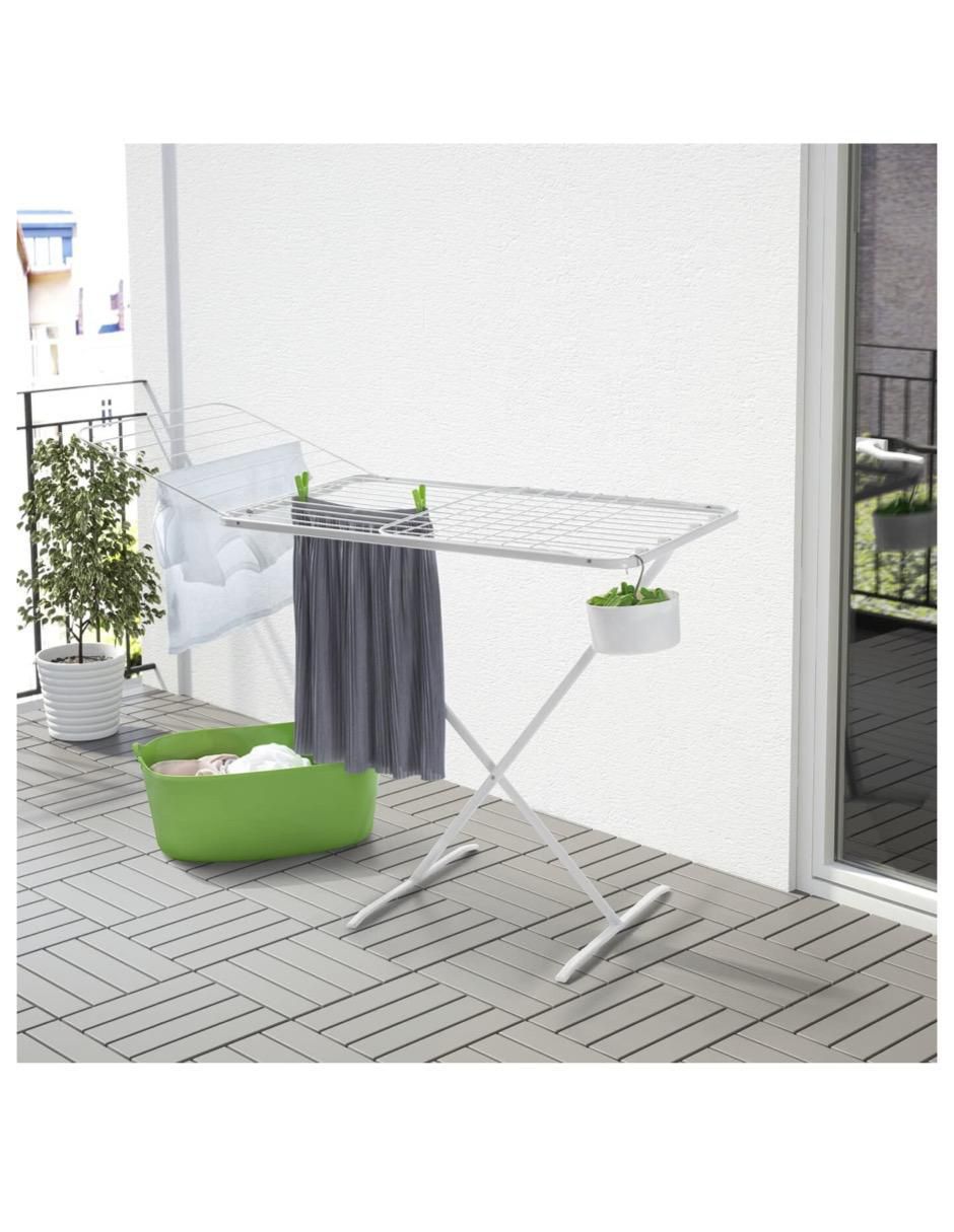 Tendedero plegable de plástico y metal 2
