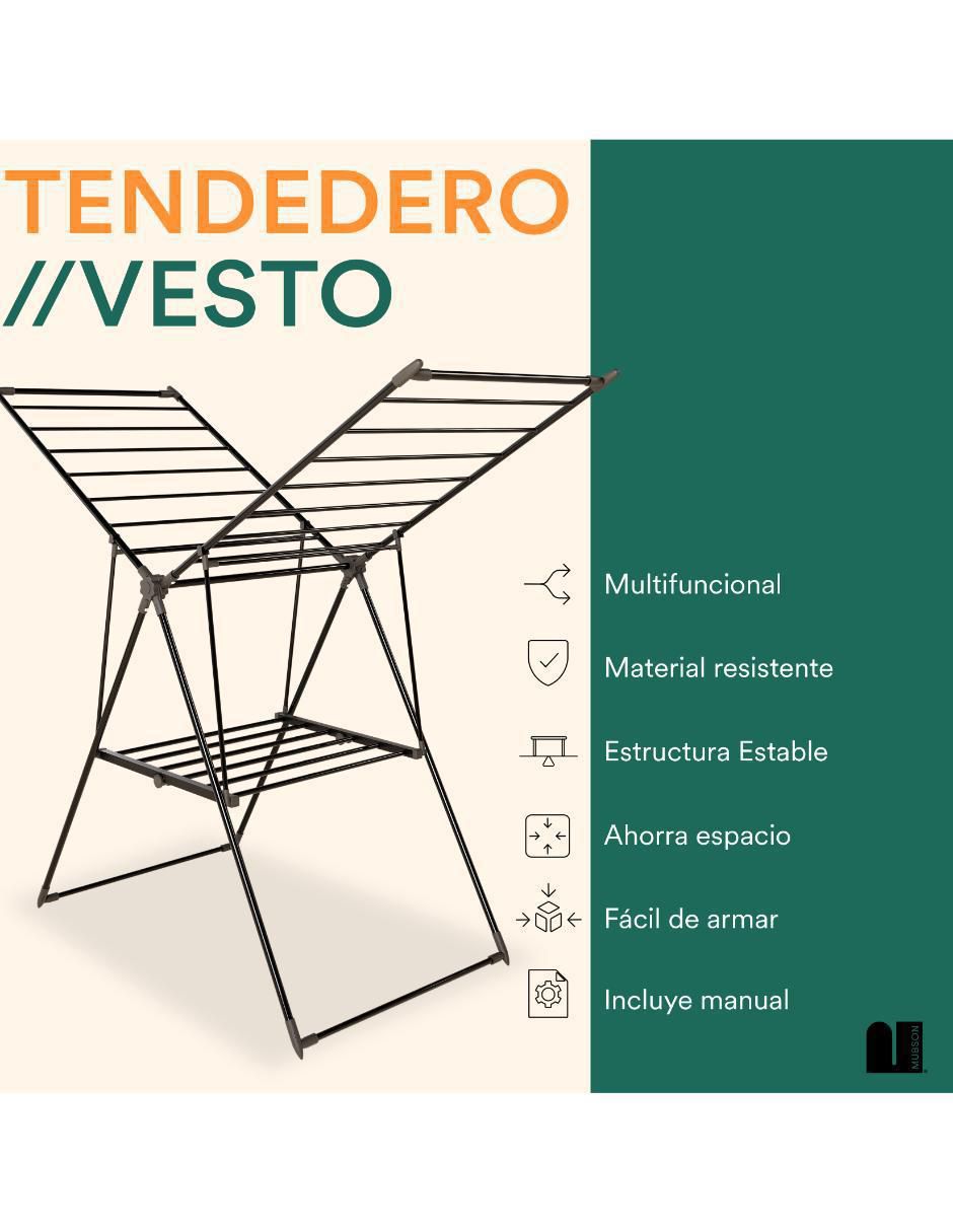 Tendedero portátil de acero inoxidable 4