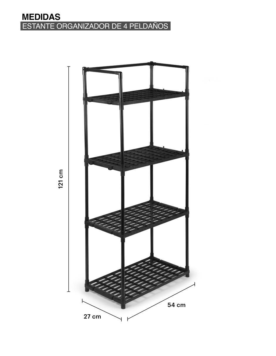Rack de 4 compartimentos y 1 estante 8