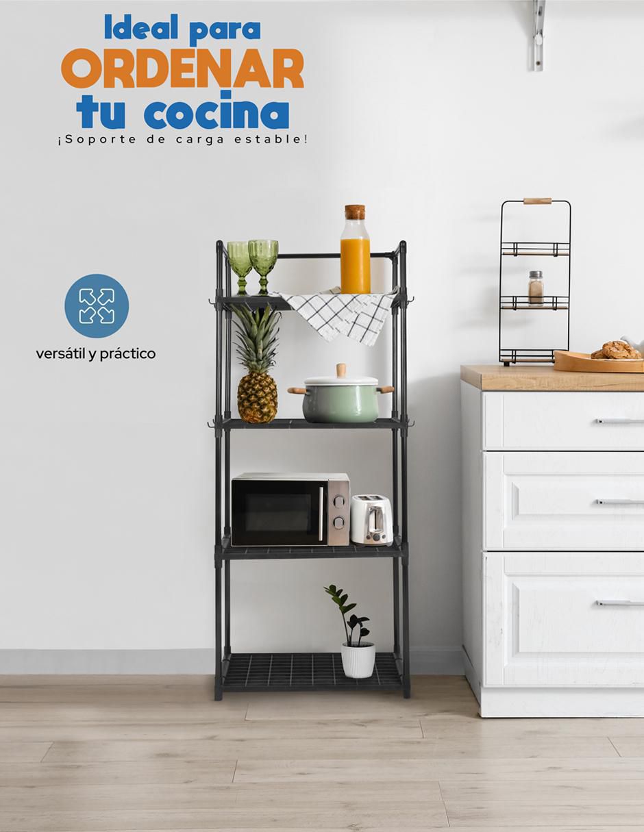 Rack de 4 compartimentos y 1 estante 4