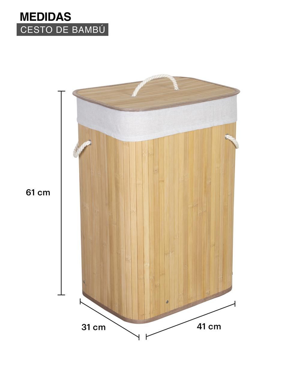 Cesto para ropa de bambú 7