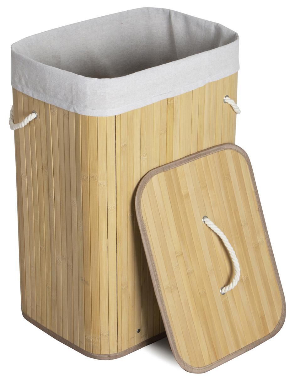 Cesto para ropa de bambú 5