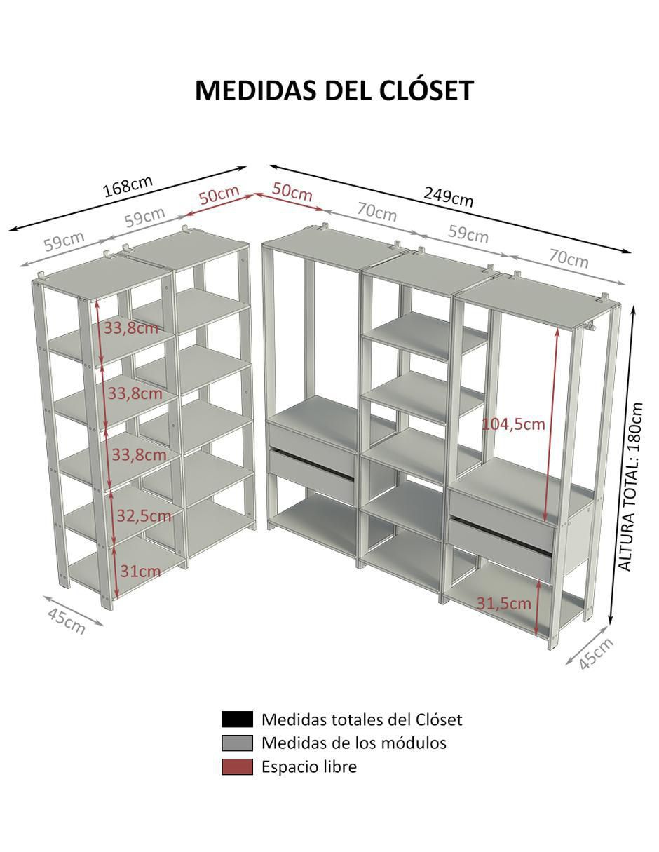 Ropero armable Valencia Mddr0500017k de MDP 10