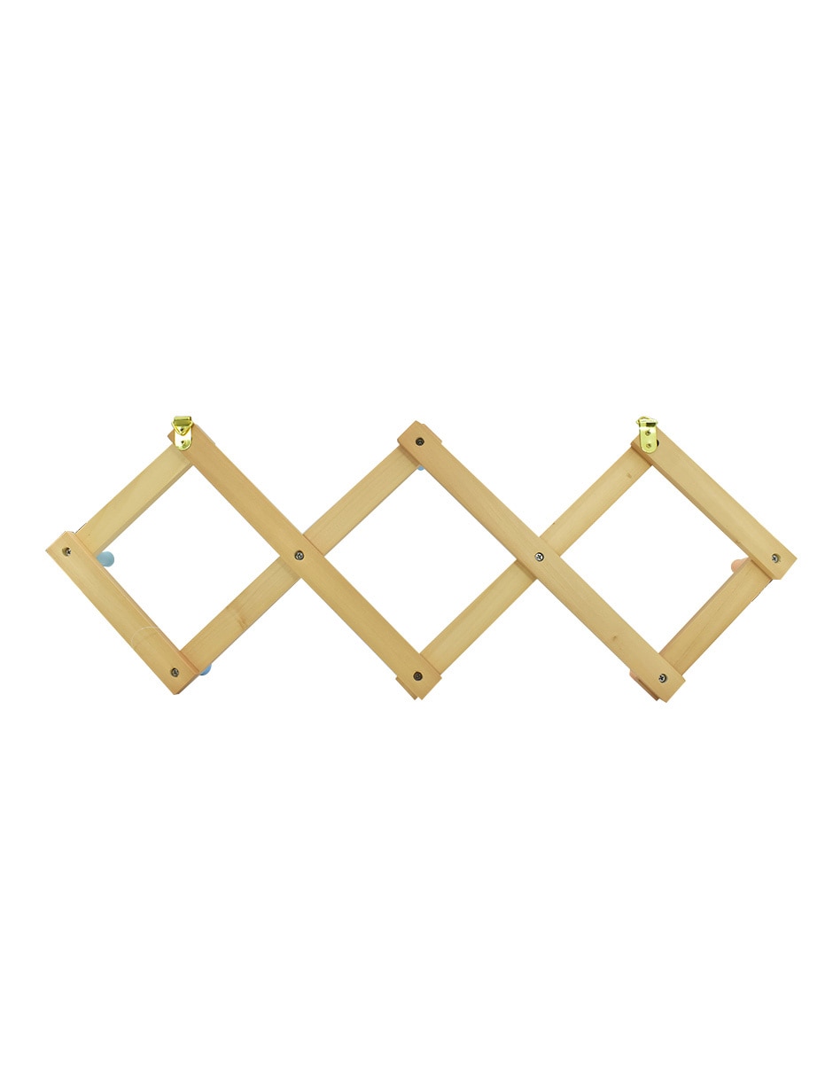 Perchero de pared Acordeón de madera 10 ganchos 3