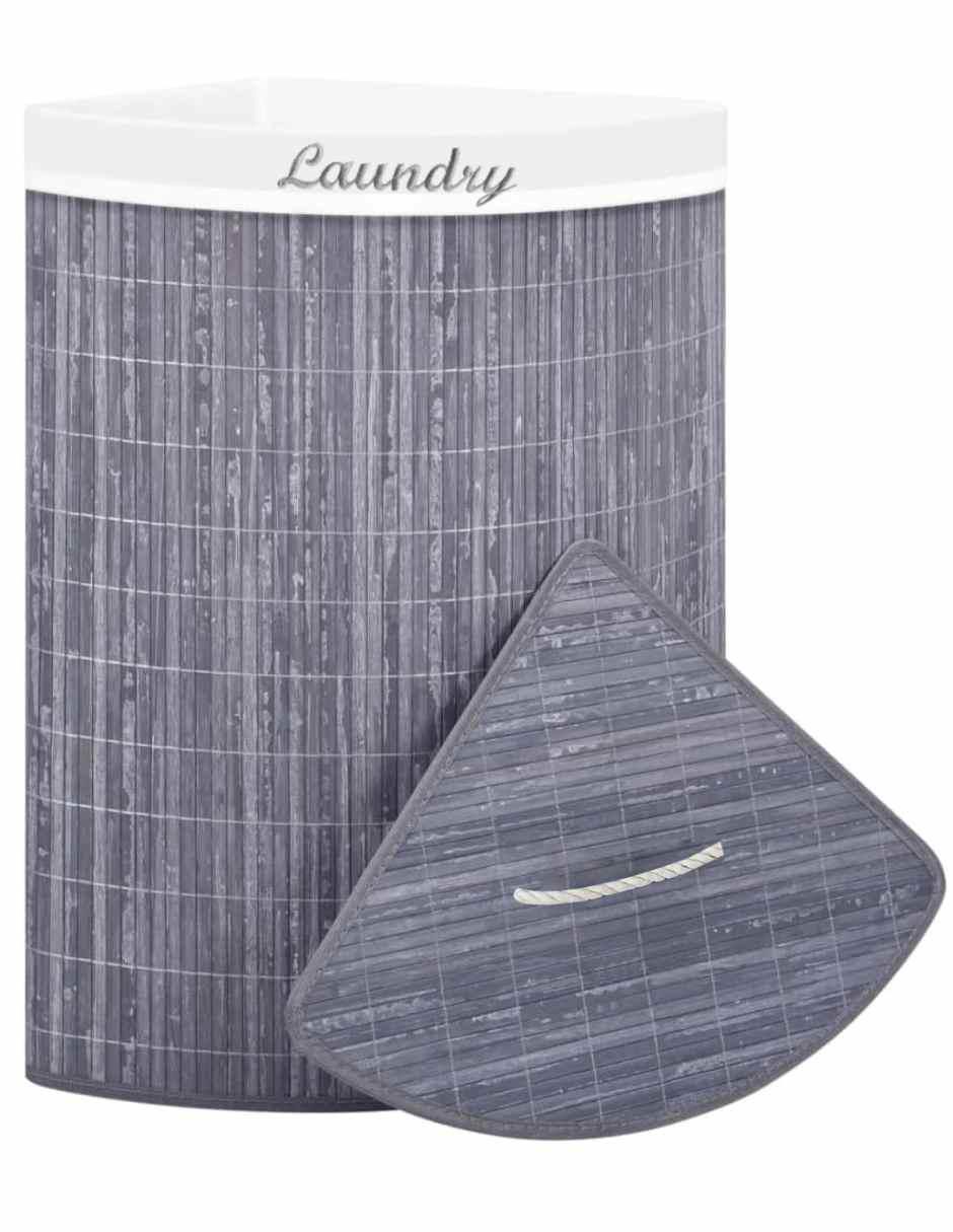 Cesto para ropa Good & Good esquinero de bambú