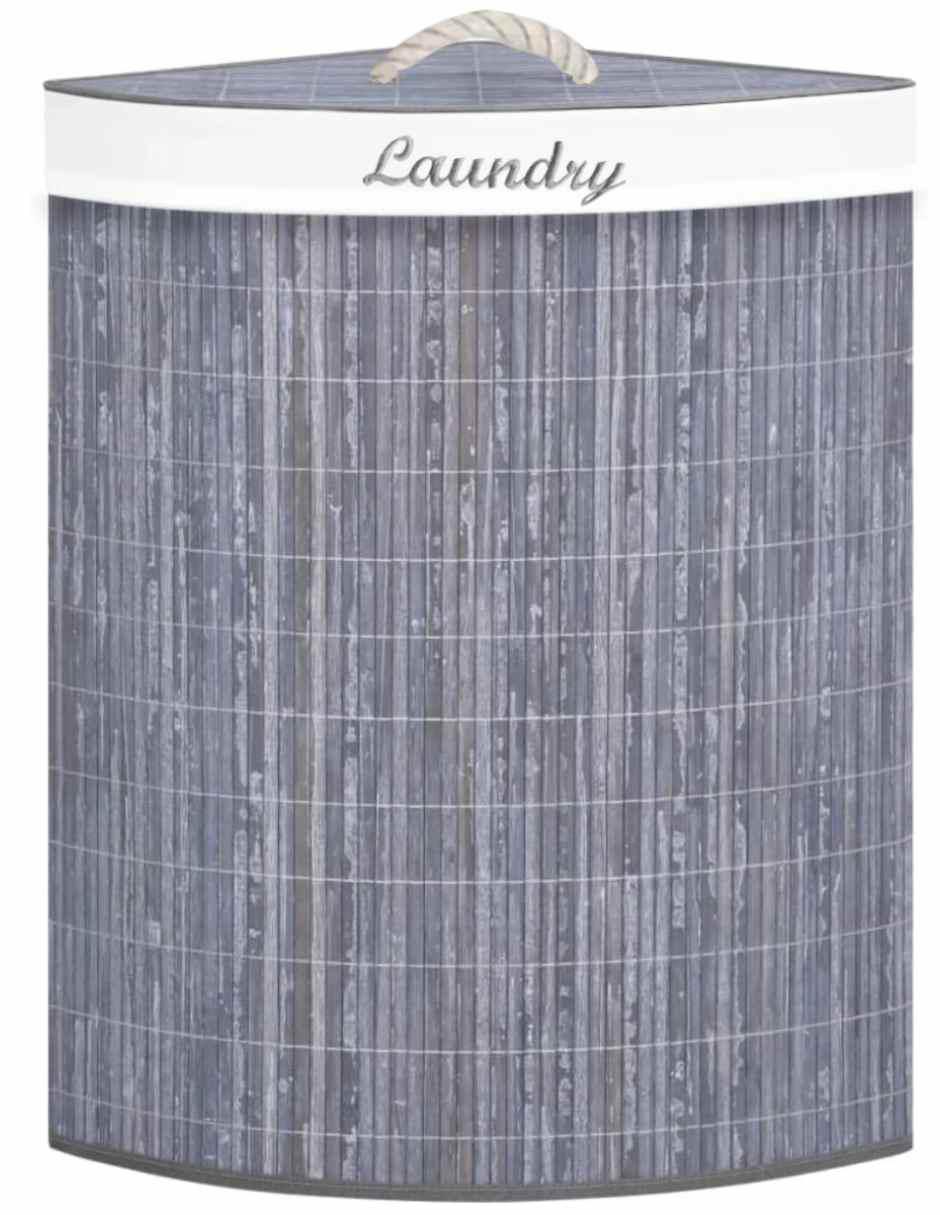Cesto para ropa de bambú 2