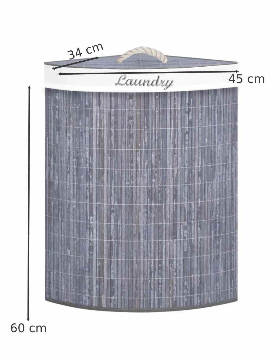Cesto para ropa de bambú 3