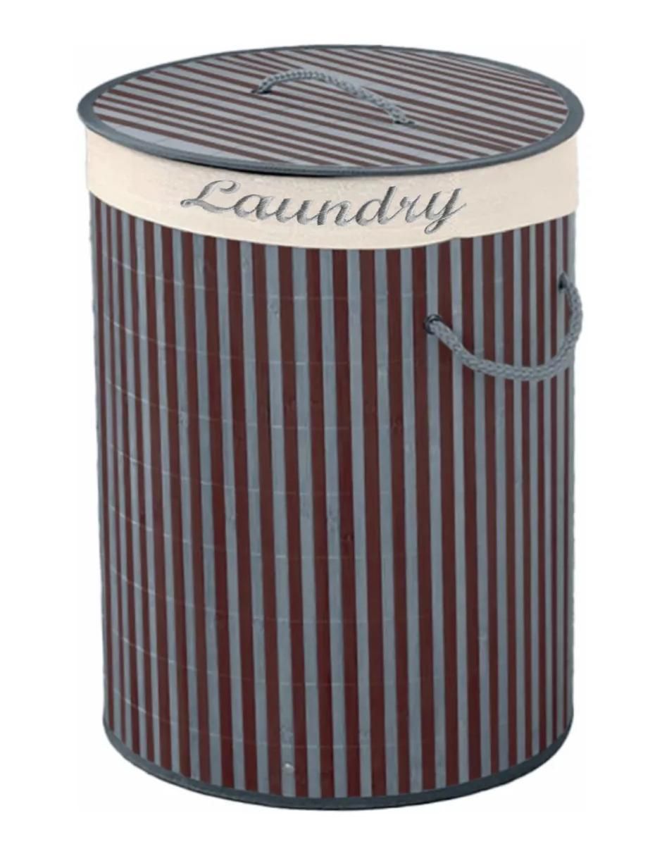 Cesto para ropa de bambú