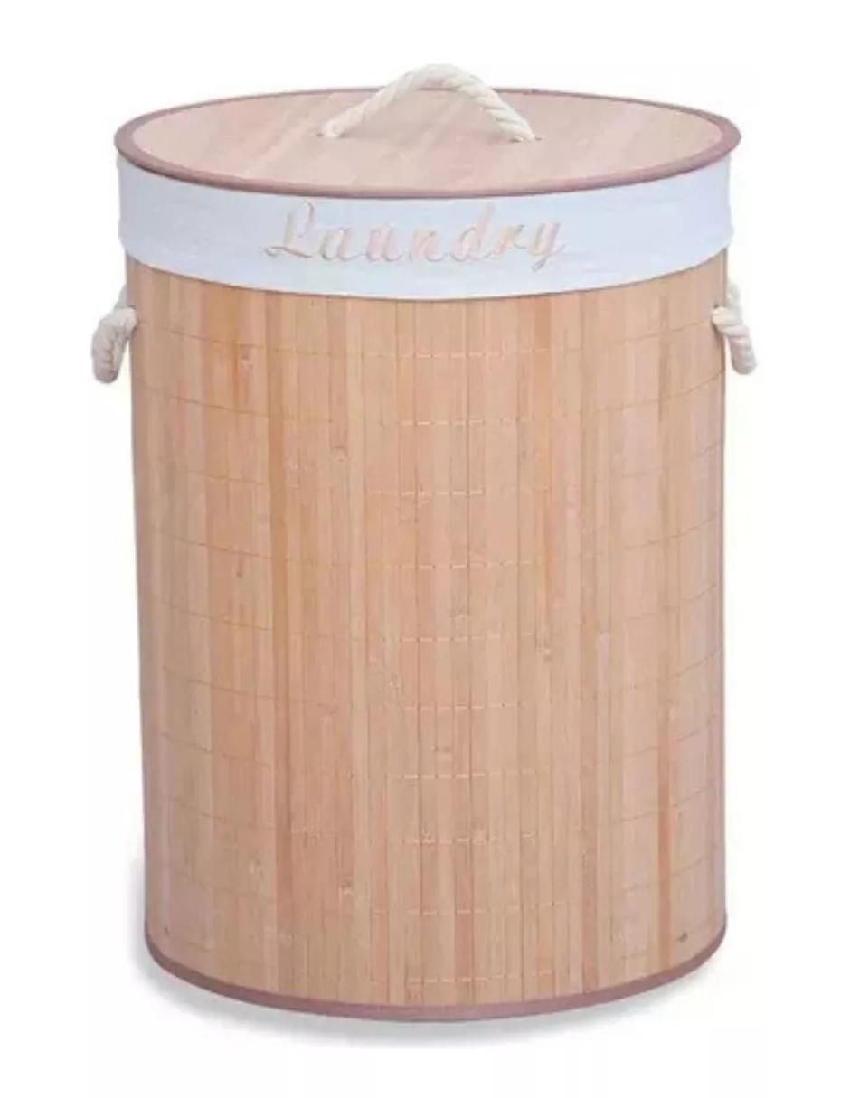 Cesto para ropa de bambú