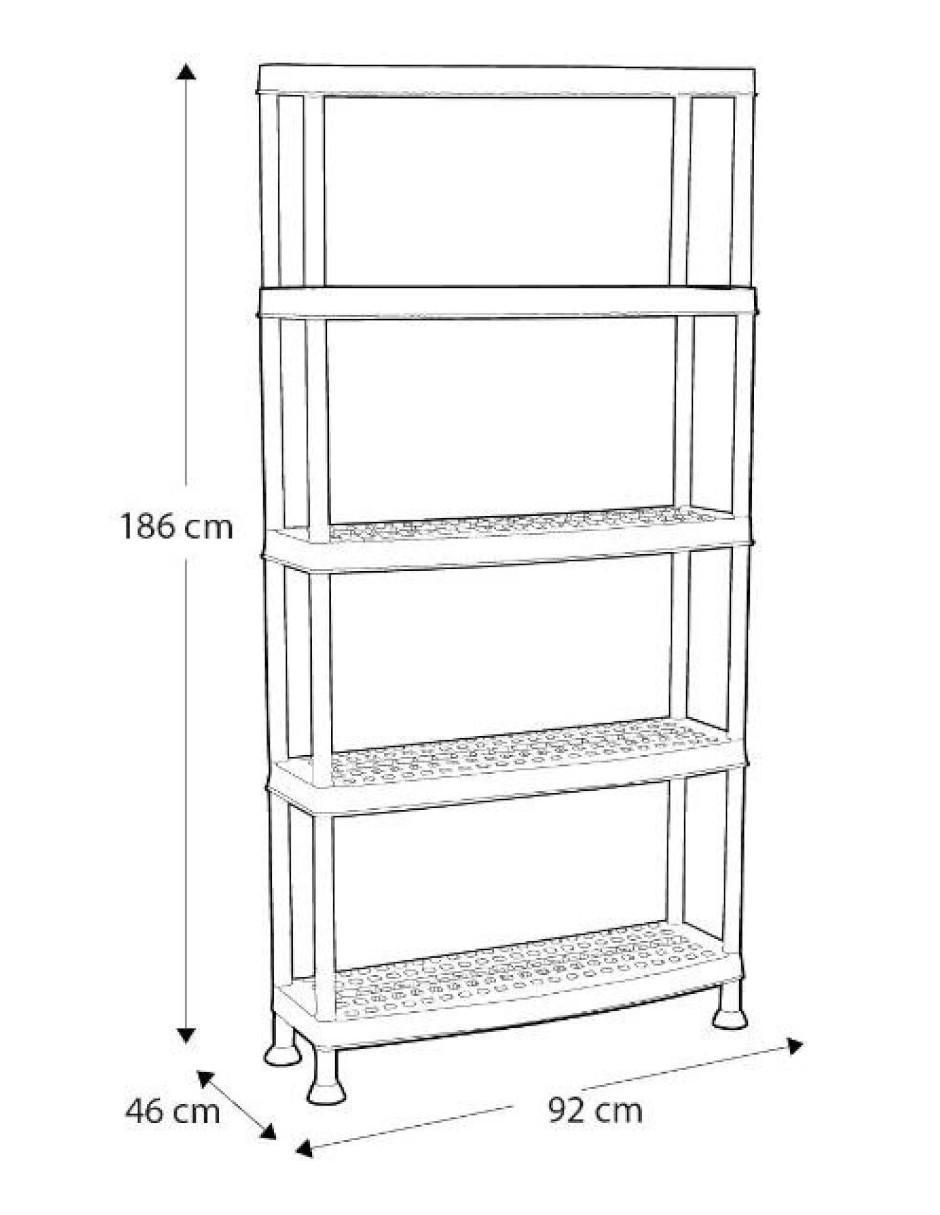Estante de plástico PISA PDA015B-022 3