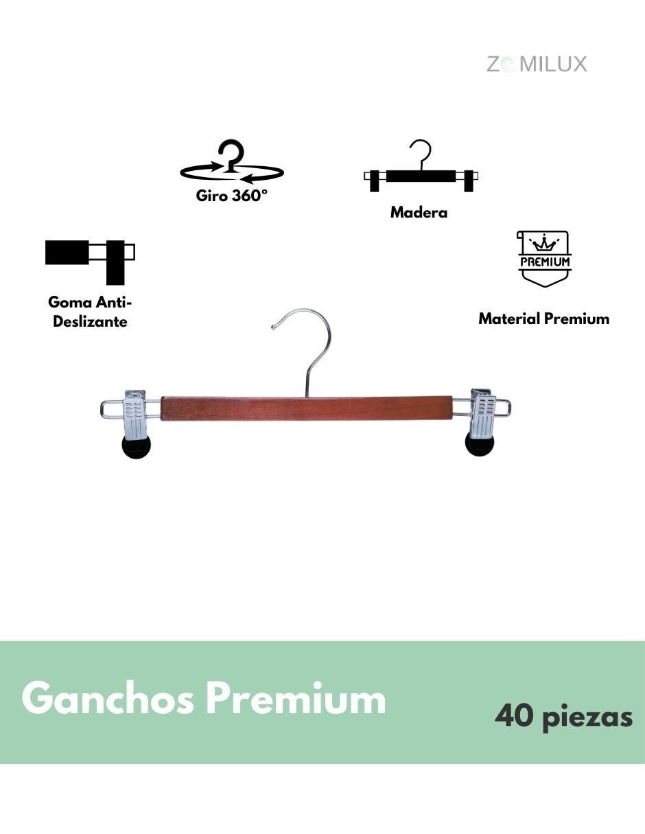 Set gancho de madera 40 piezas 2