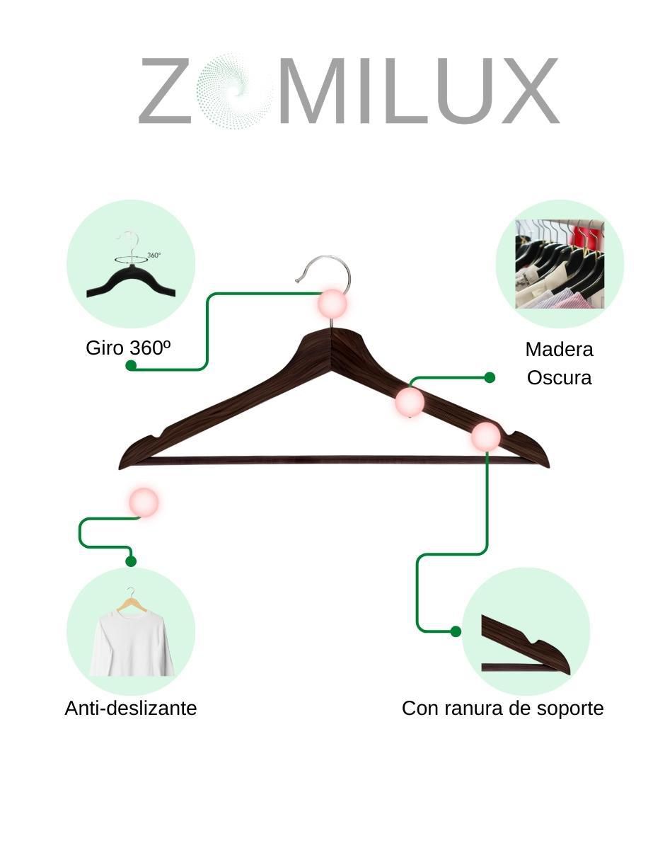 Gancho zomilux zomilux "de" madera 100 "piezas"