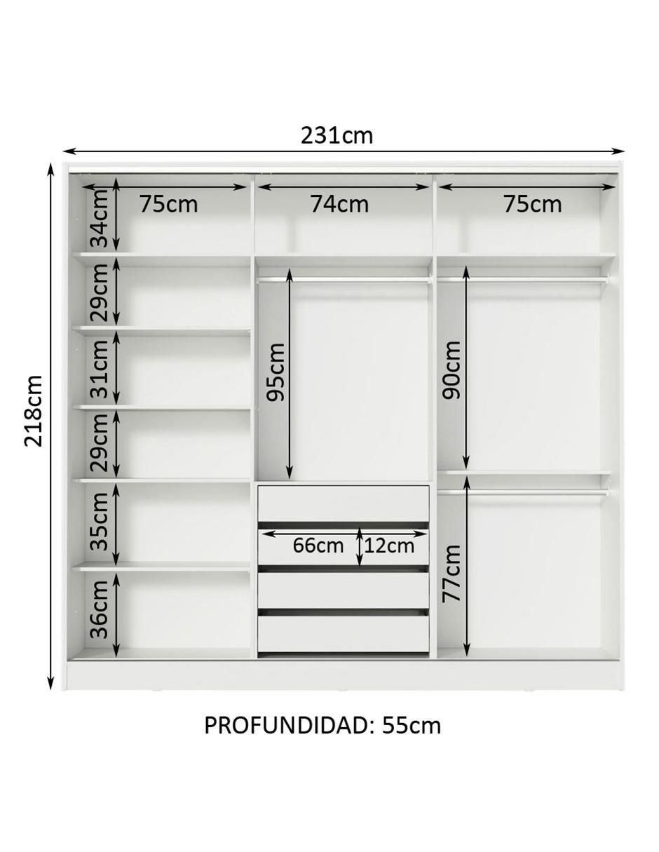 Ropero armable Royale 106309 de MDP 12