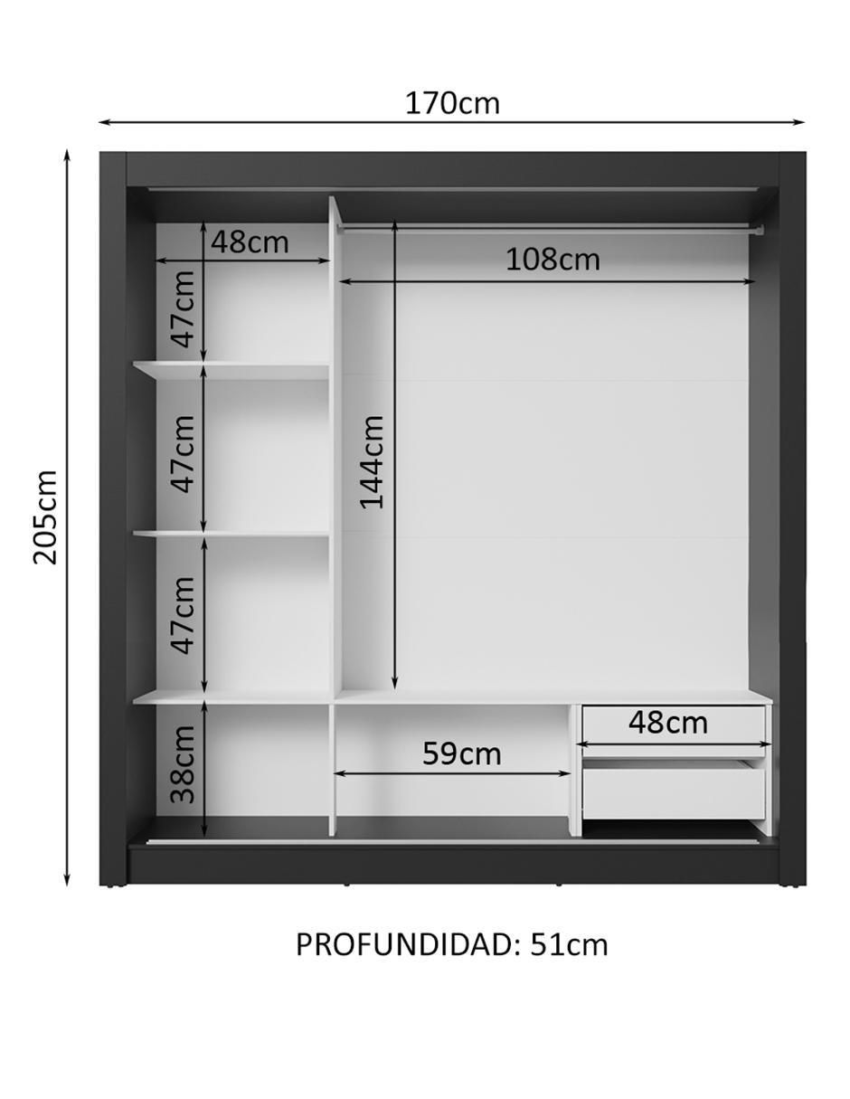 Armario Sublime xa1193d82g de MDP 12