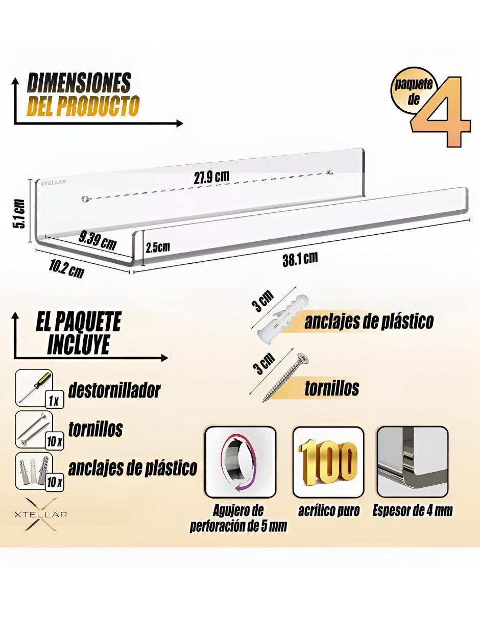 Repisa de acrílico 5