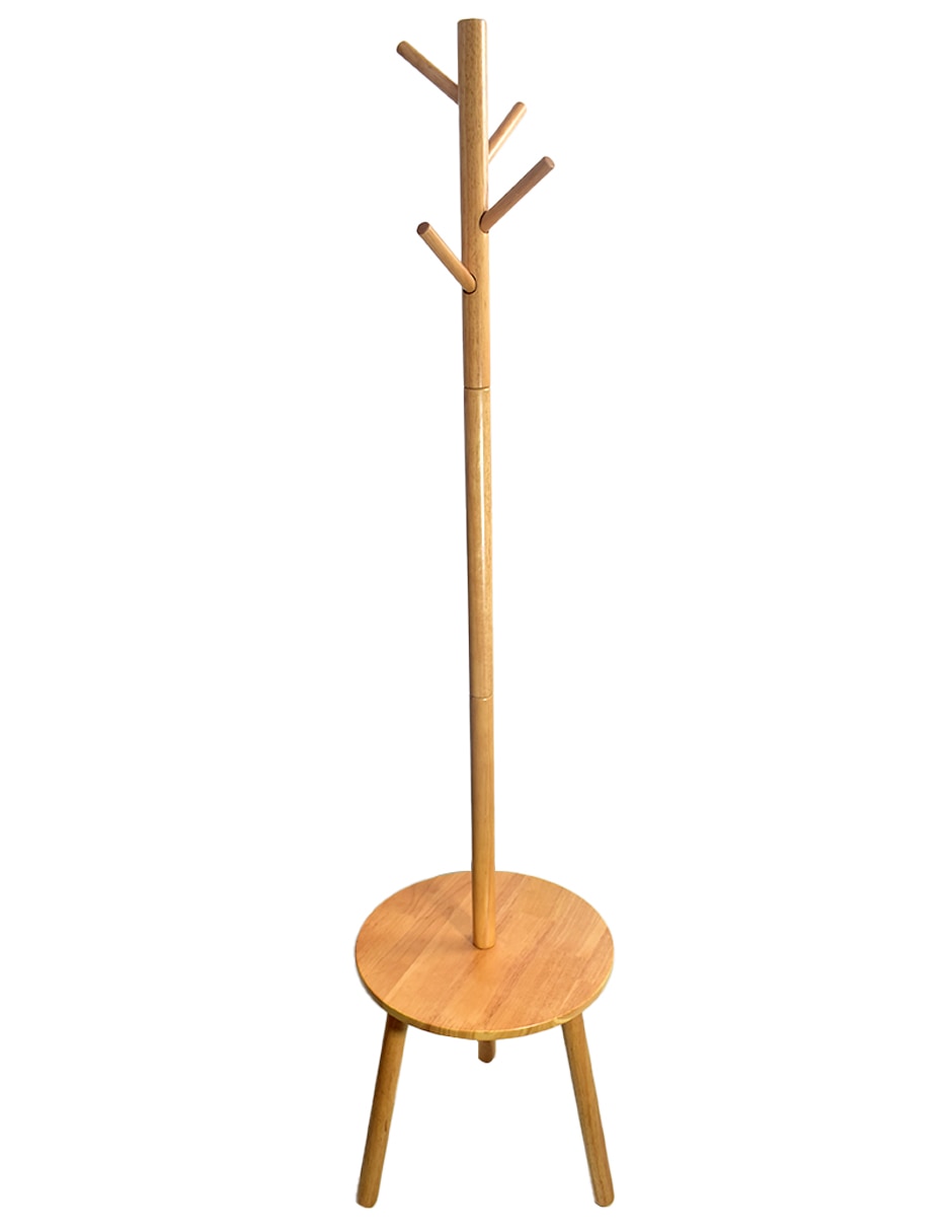 Perchero De Pie Perchero Hermex Color Chocolate Para Pared Con