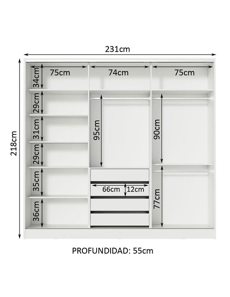 Ropero eros 11639b1e de MDF 11