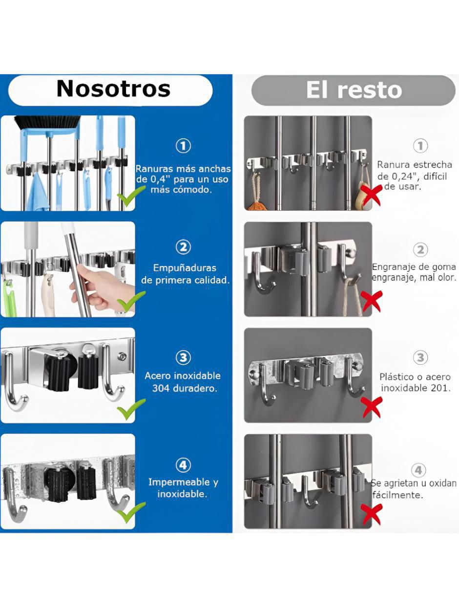 Organizador de escobas Xtllar1091 3