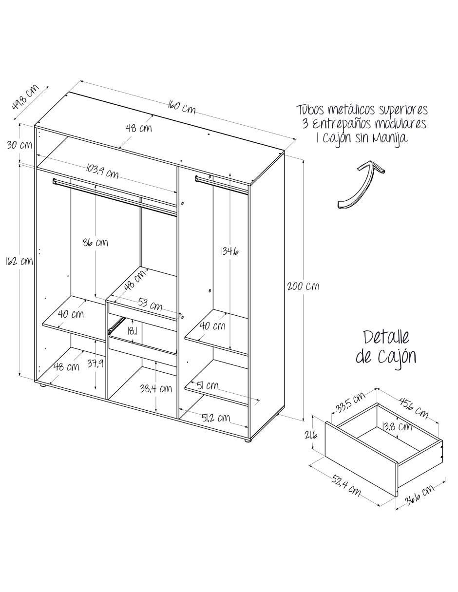 Armario m01790cl-nibl de aglomerado 9